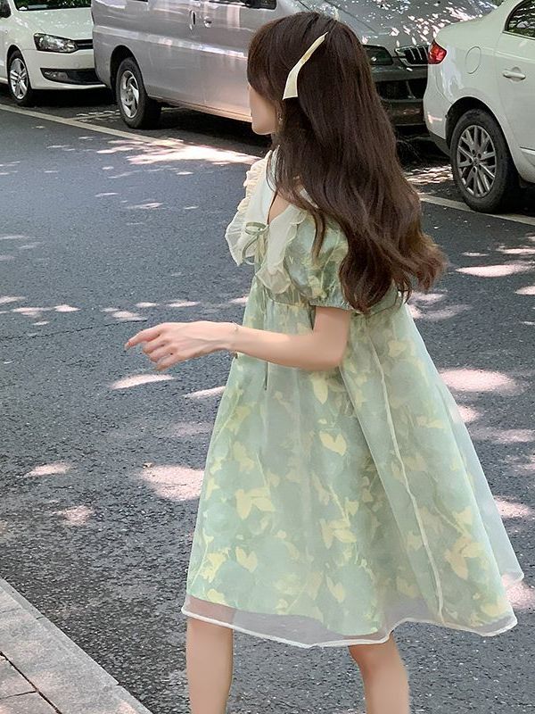Sweet Floral Print Midi Dress  - Midi Skirt Floral incelemesi ve fiyatı