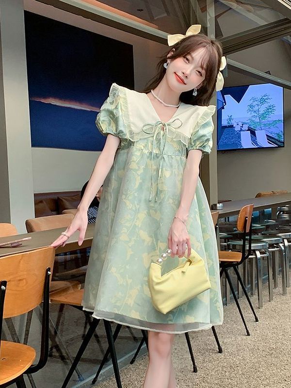 Sweet Floral Print Midi Dress  - Midi Skirt Floral incelemesi ve fiyatı