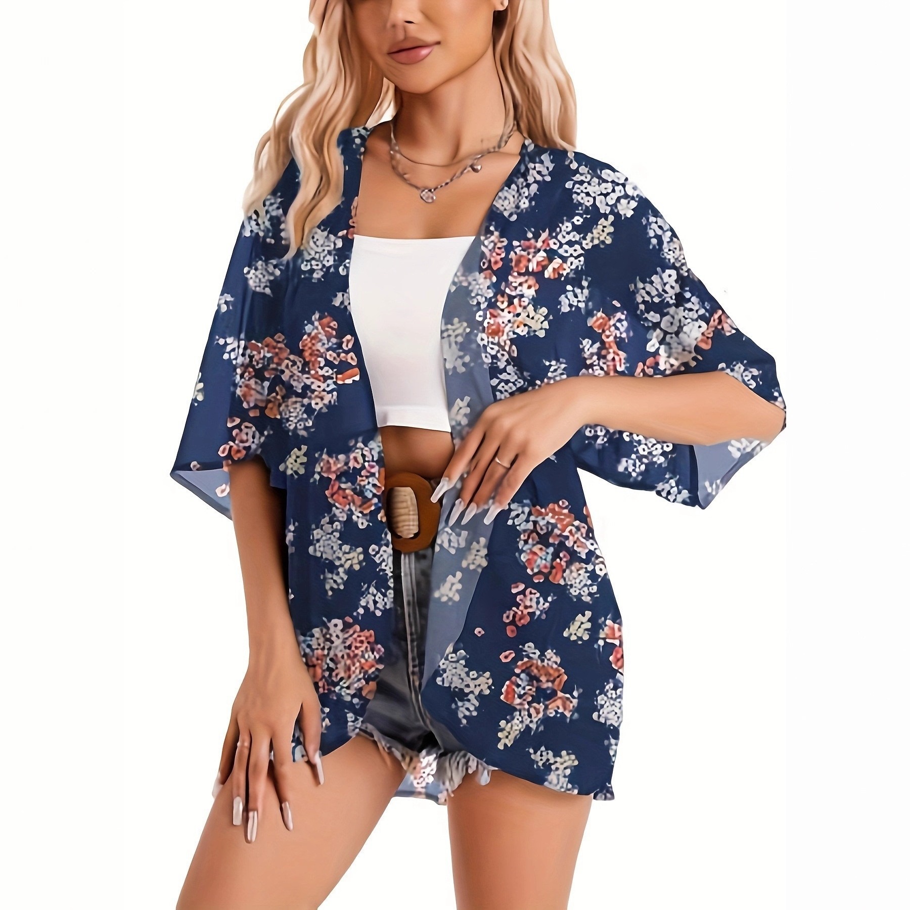Swimsuit Woman 2025 Kimono Car - Kimono Sheer Floral incelemesi ve fiyatı