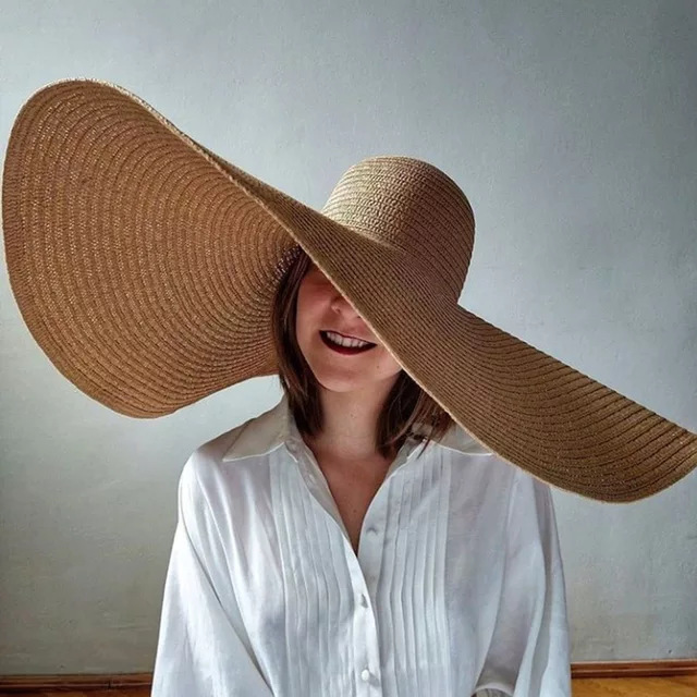 Oversized Beach Straw Hats for - Hat Floppy Wide incelemesi ve fiyatı