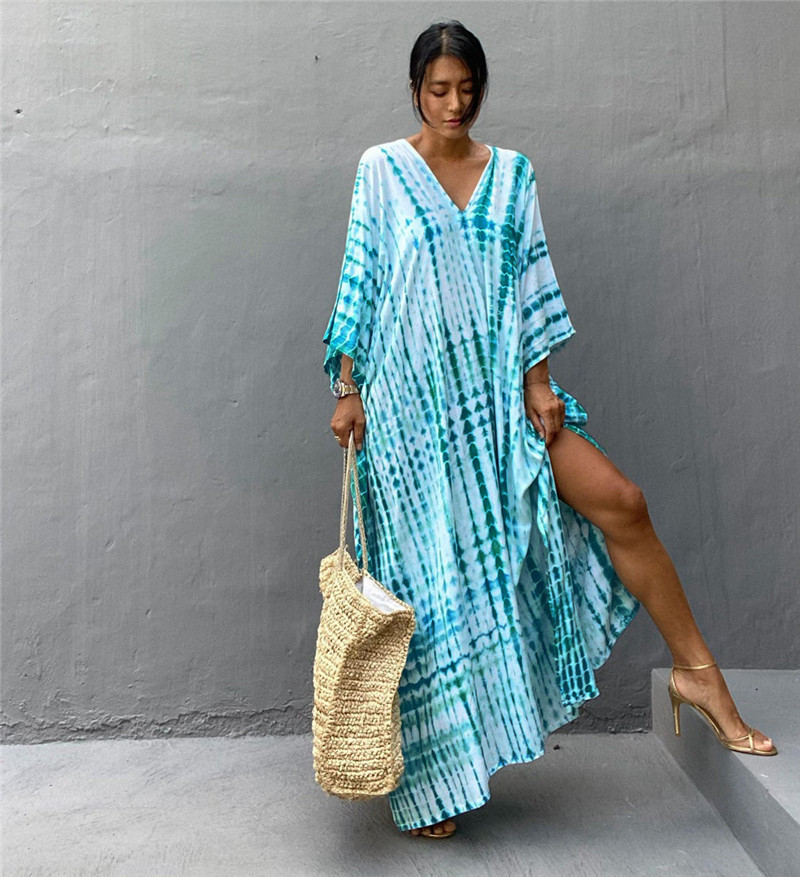 Plus Size Women Beachwear Long - Cover Up Kaftan incelemesi ve fiyatı
