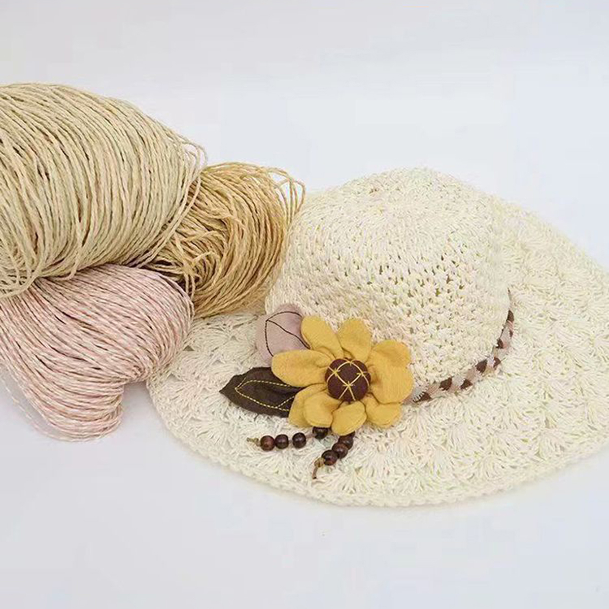 100g Raffia Straw Yarn Handmad - Crochet Bag Raffia incelemesi ve fiyatı