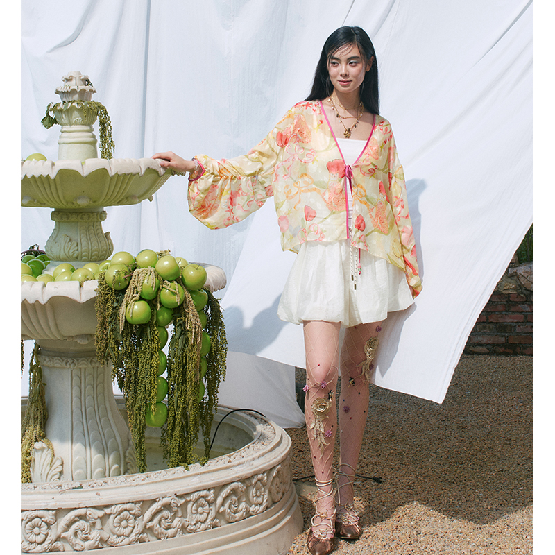 ELFSACK Floral Print Sheer Kim - Kimono Sheer Floral incelemesi ve fiyatı