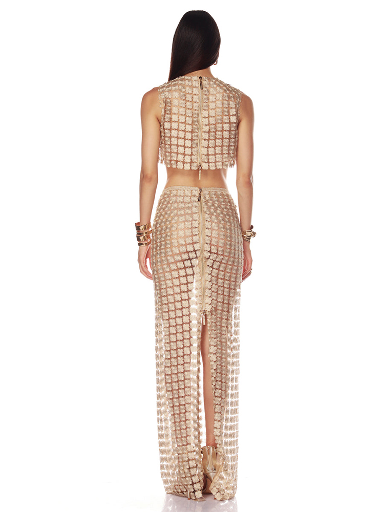 VC Stylish Beige Sleeveless Cr - Crop Top Crochet incelemesi ve fiyatı