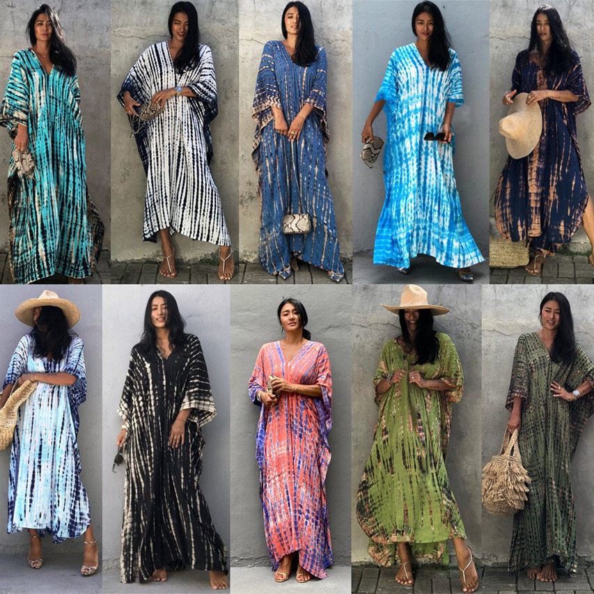 Plus Size Women Beachwear Long - Cover Up Kaftan incelemesi ve fiyatı