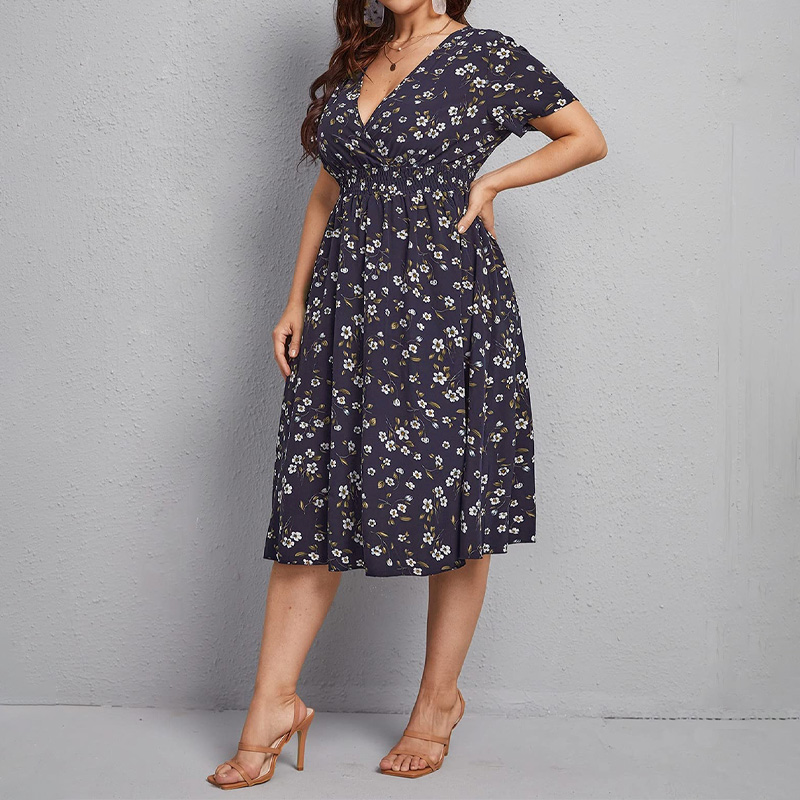 Plus Size Women's Dress, Flowe - Romper Floral Print incelemesi ve fiyatı