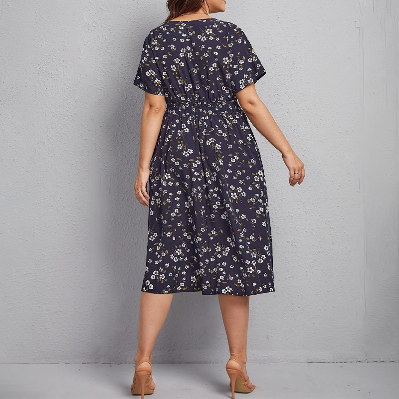 Plus Size Women's Dress, Flowe - Romper Floral Print incelemesi ve fiyatı