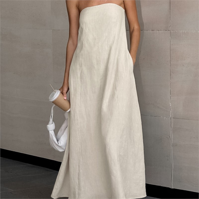 Fashion Elegant Simple Design  - Linen Dress Wrap incelemesi ve fiyatı
