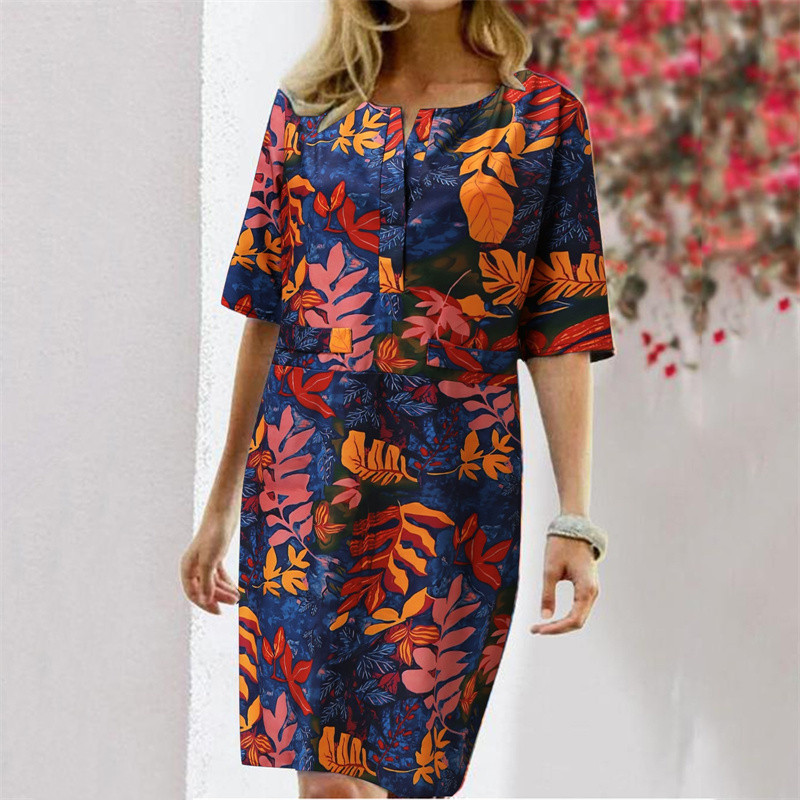 Summer Cotton Linen Printed Wo - Linen Dress Wrap incelemesi ve fiyatı