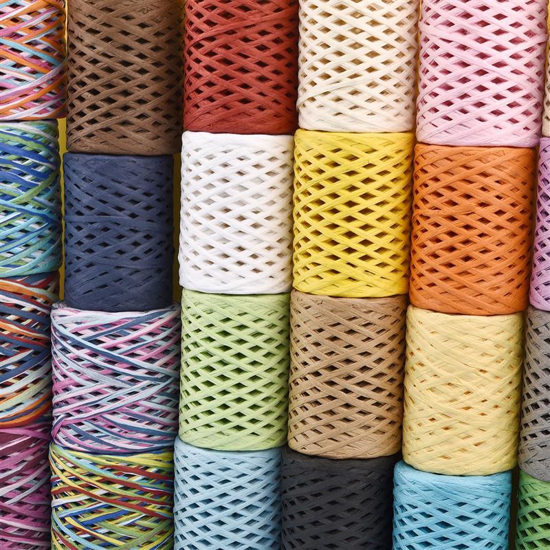 100M Natural Raffia Straw Yarn - Crochet Bag Raffia incelemesi ve fiyatı