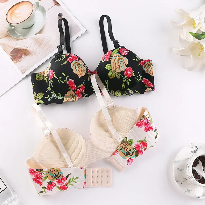 Women Sexy Floral Printed Bras - Bralette Triangle Set incelemesi ve fiyatı