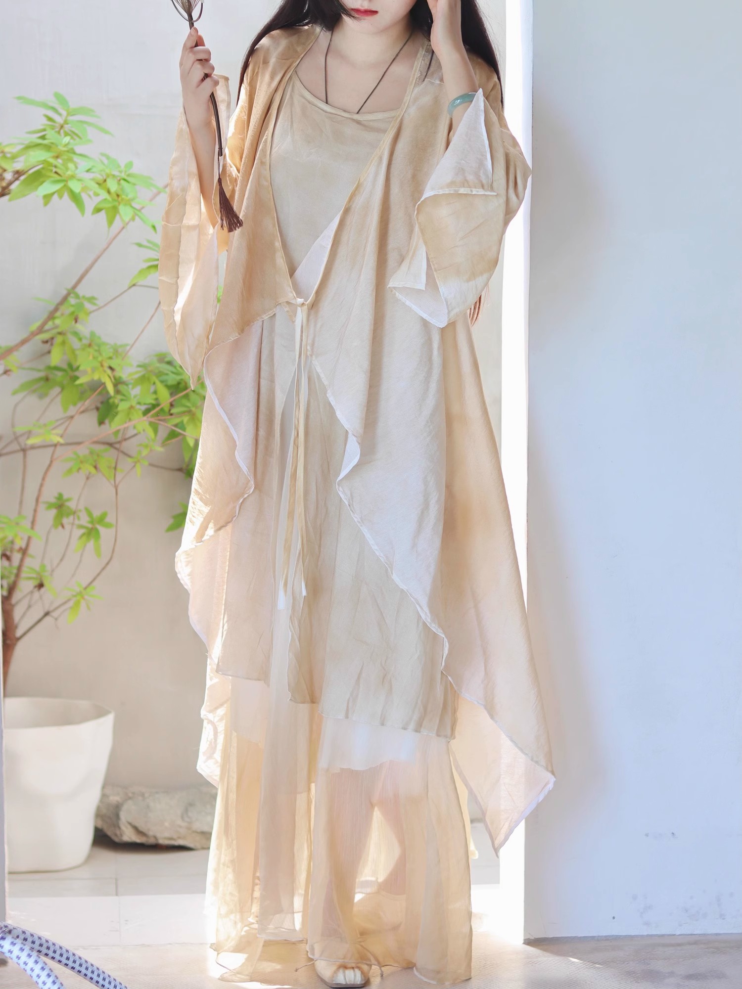 New Chinese Style Cotton Linen - Linen Dress Wrap incelemesi ve fiyatı