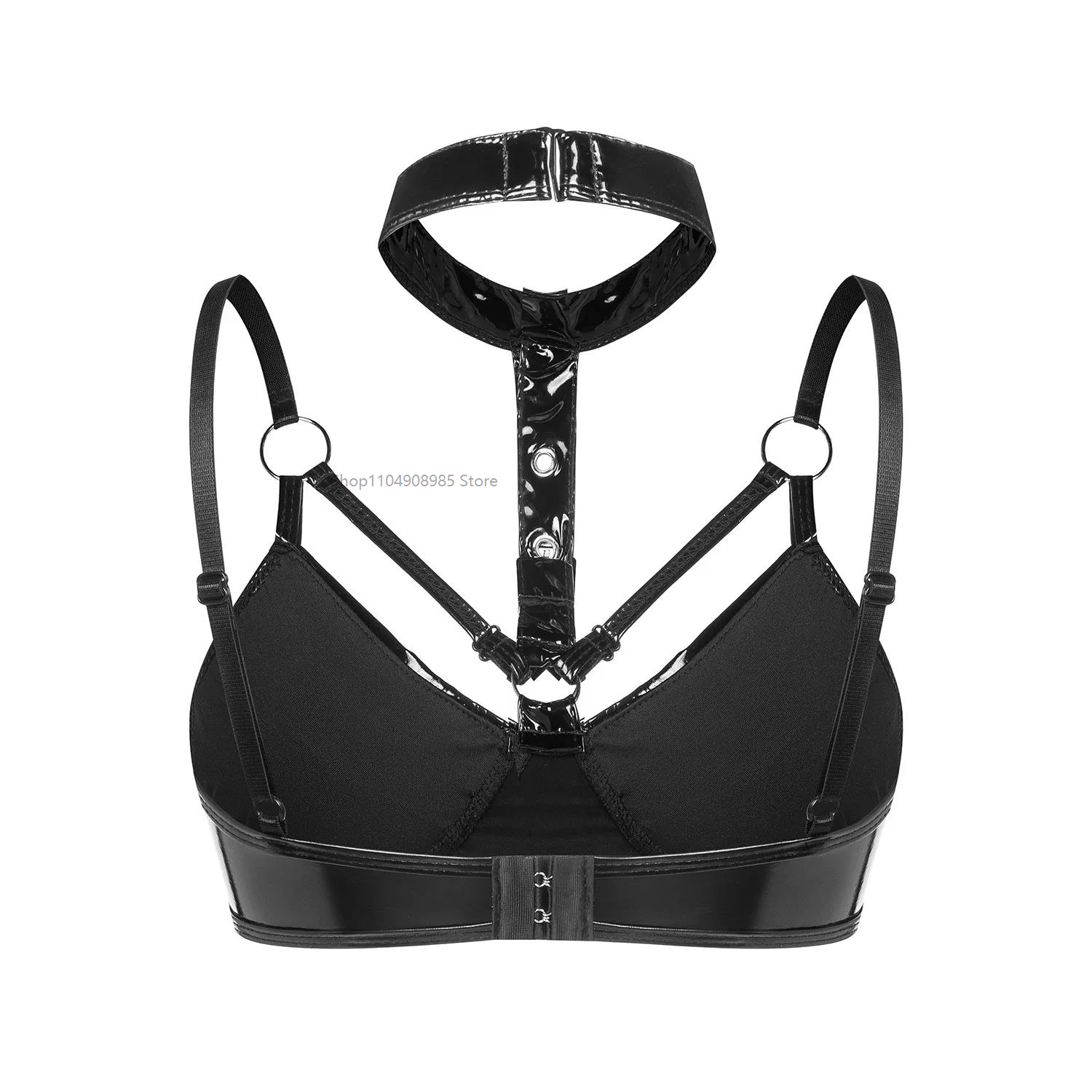 Black/Red Women's Sexy Halter  - Bralette Triangle Set incelemesi ve fiyatı