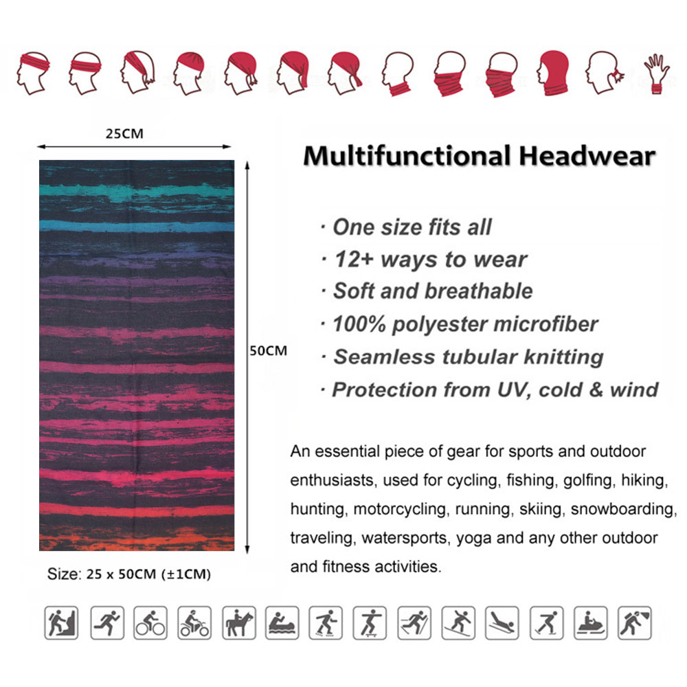 Tie-Dye Stripes Pattern Neckch - Headband Summer Knit incelemesi ve fiyatı