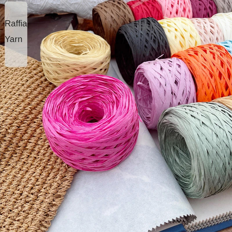 180m raffia Yarn paper Grass f - Crochet Bag Raffia incelemesi ve fiyatı