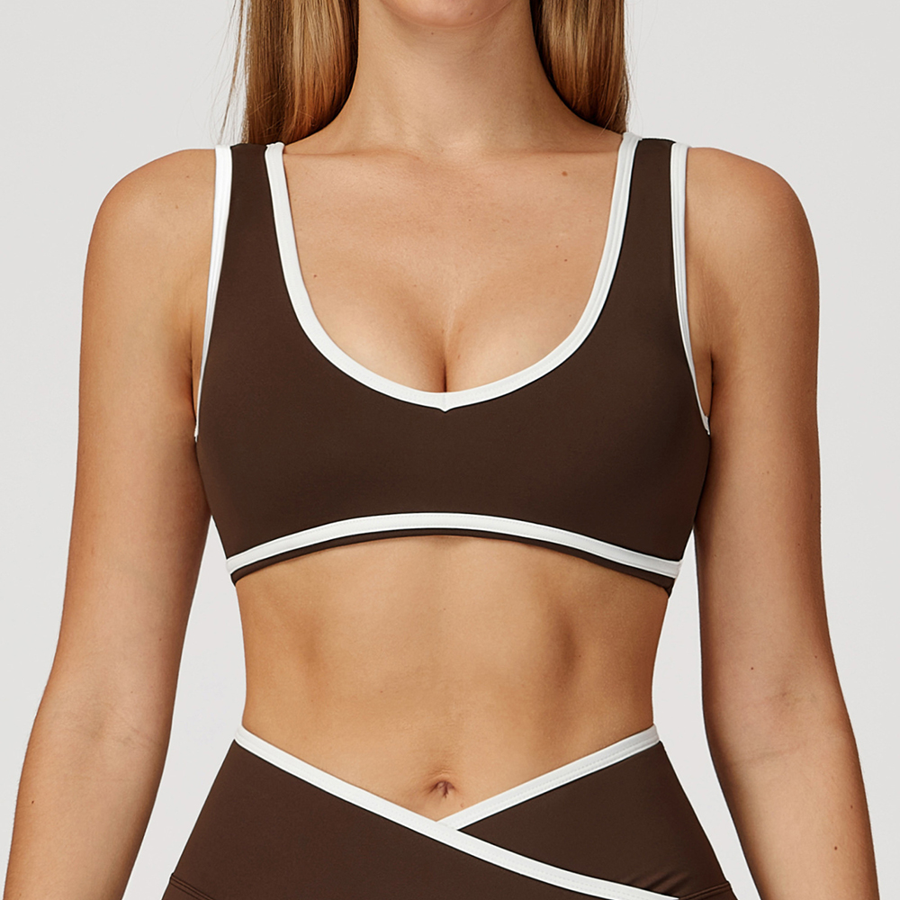 V-Neck Sports Bra Women Top Pu - Crop Top Crochet incelemesi ve fiyatı
