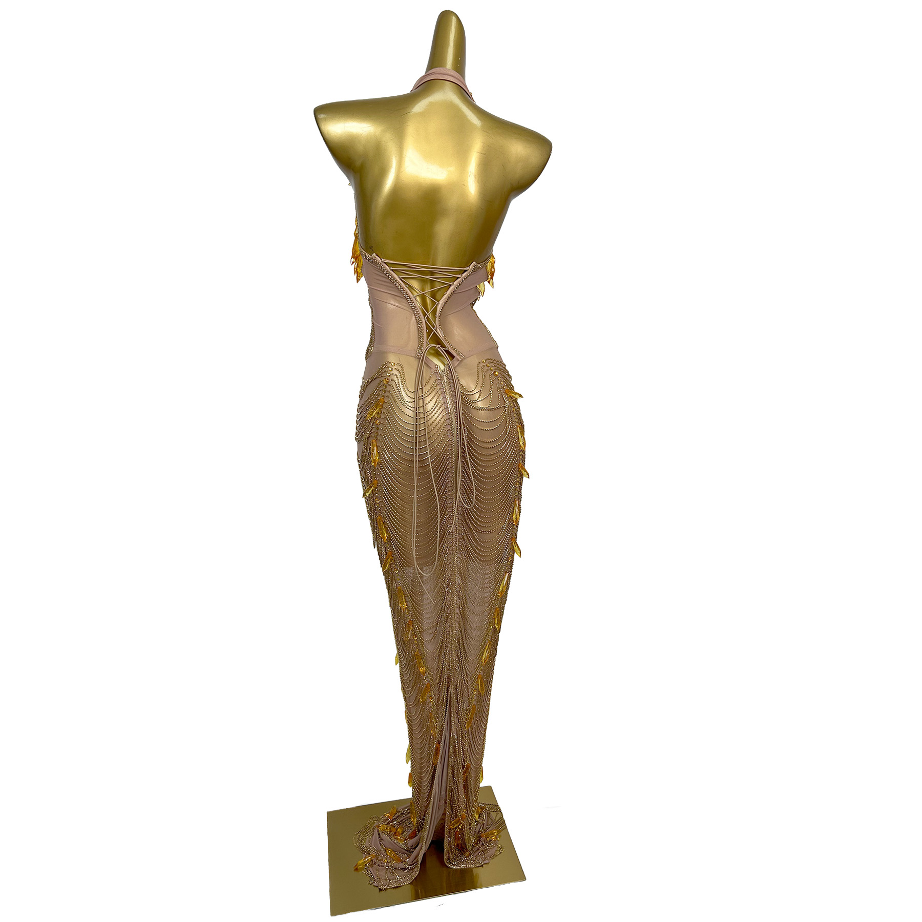 Ailisi Women Luxury Gold Cryst - Maxi Dress Halter incelemesi ve fiyatı