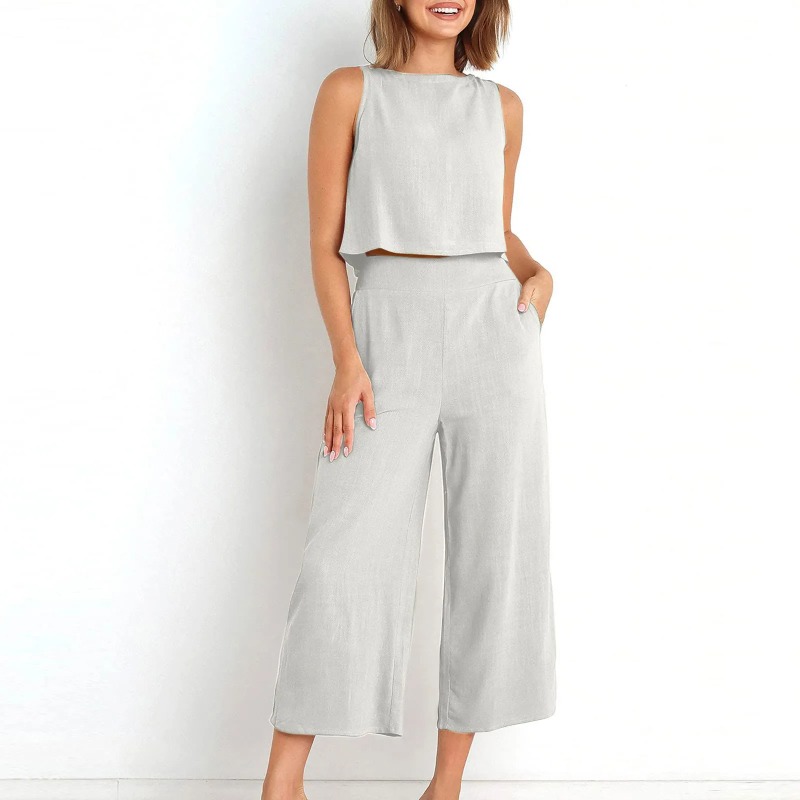 2025 New Summer Tops Cotton Li - Linen Pant Wide incelemesi ve fiyatı