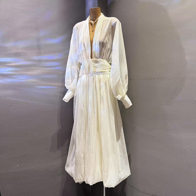 KBQ Solid Elegant Loose Chic D - Linen Dress Wrap incelemesi ve fiyatı