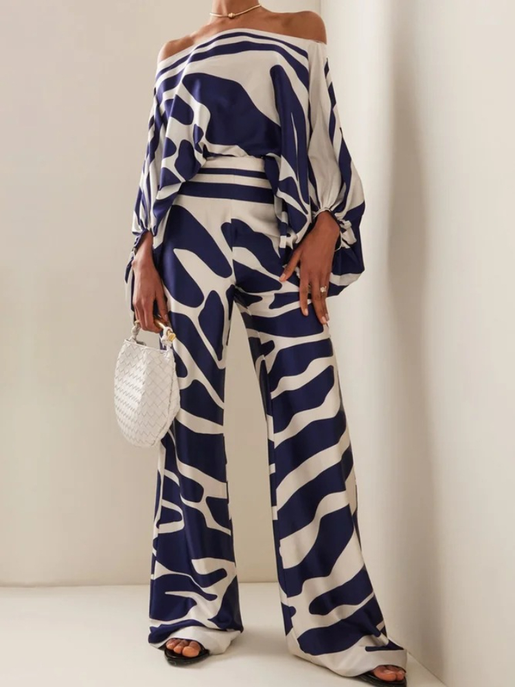Women's Printed Satin 2-piece  - Blouse Off Shoulder incelemesi ve fiyatı
