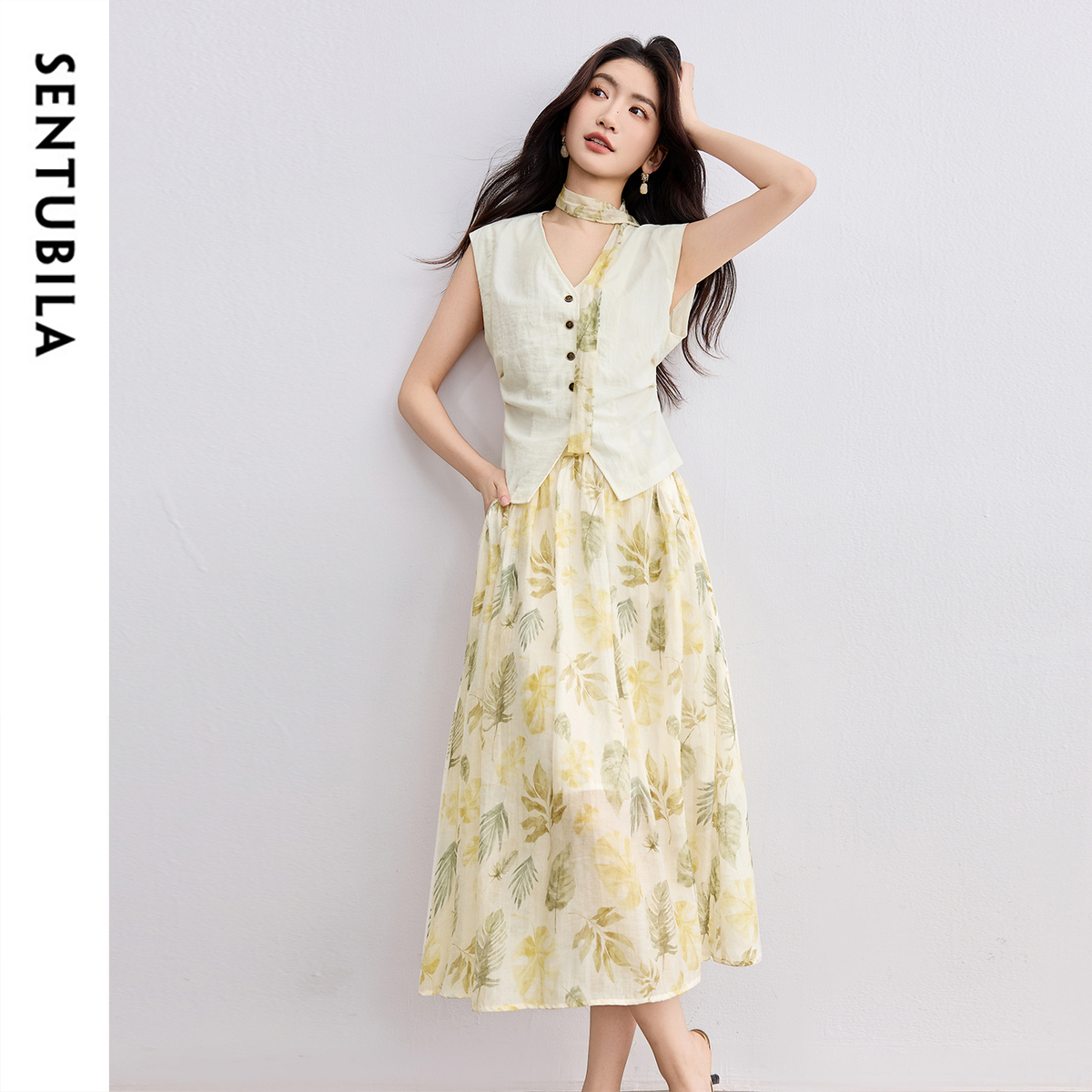 SENTUBILA Elegant Skirt Holida - Midi Skirt Floral incelemesi ve fiyatı