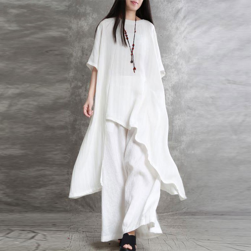 Women's Cotton Linen 2-piece S - Linen Pant Wide incelemesi ve fiyatı