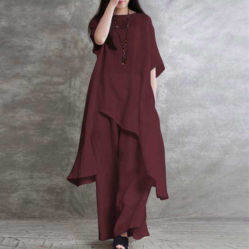 Women's Cotton Linen 2-piece S - Linen Pant Wide incelemesi ve fiyatı