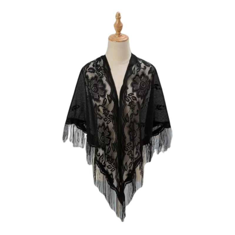 Floral Lace Shawl Wrap Women E - Kimono Sheer Floral incelemesi ve fiyatı