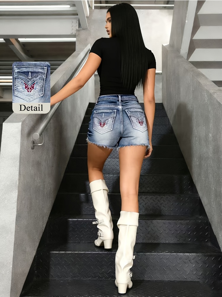 OIQERE 2026 New Vintage Washed - Shorts Denim Frayed incelemesi ve fiyatı