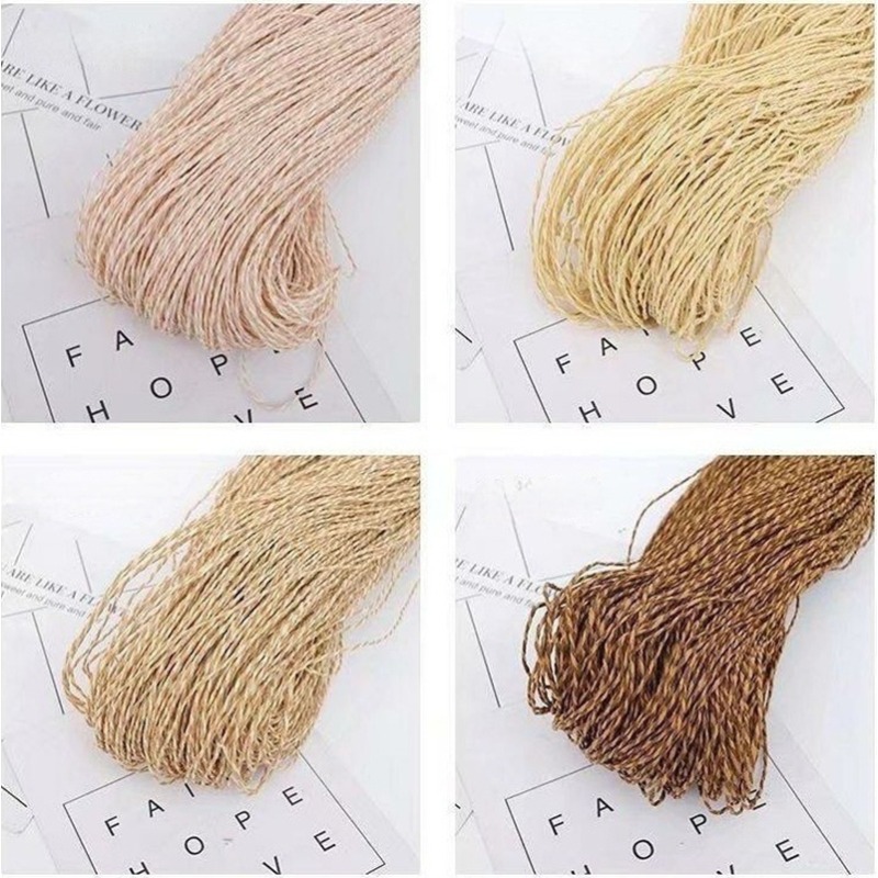 200g 2ply Cotton Raffia Yarn f - Crochet Bag Raffia incelemesi ve fiyatı