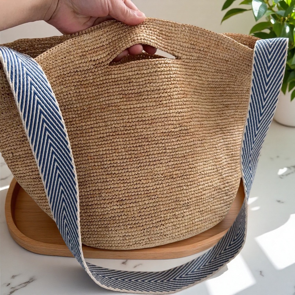 New Raffia Rainbow Bucket Bag  - Crochet Bag Raffia incelemesi ve fiyatı