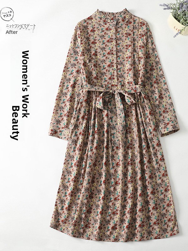 Elegant Floral Print A-Line Dr - Midi Skirt Floral incelemesi ve fiyatı