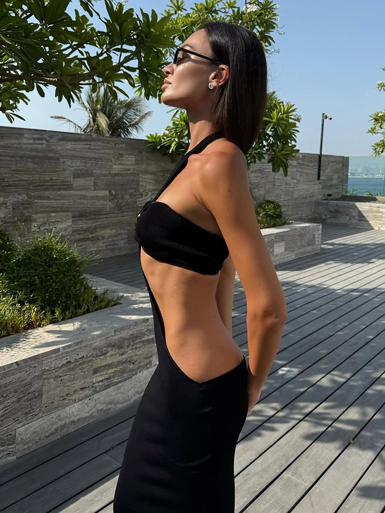 Weird Puss Sexy 2-Piece Set Wo - Maxi Dress Halter incelemesi ve fiyatı