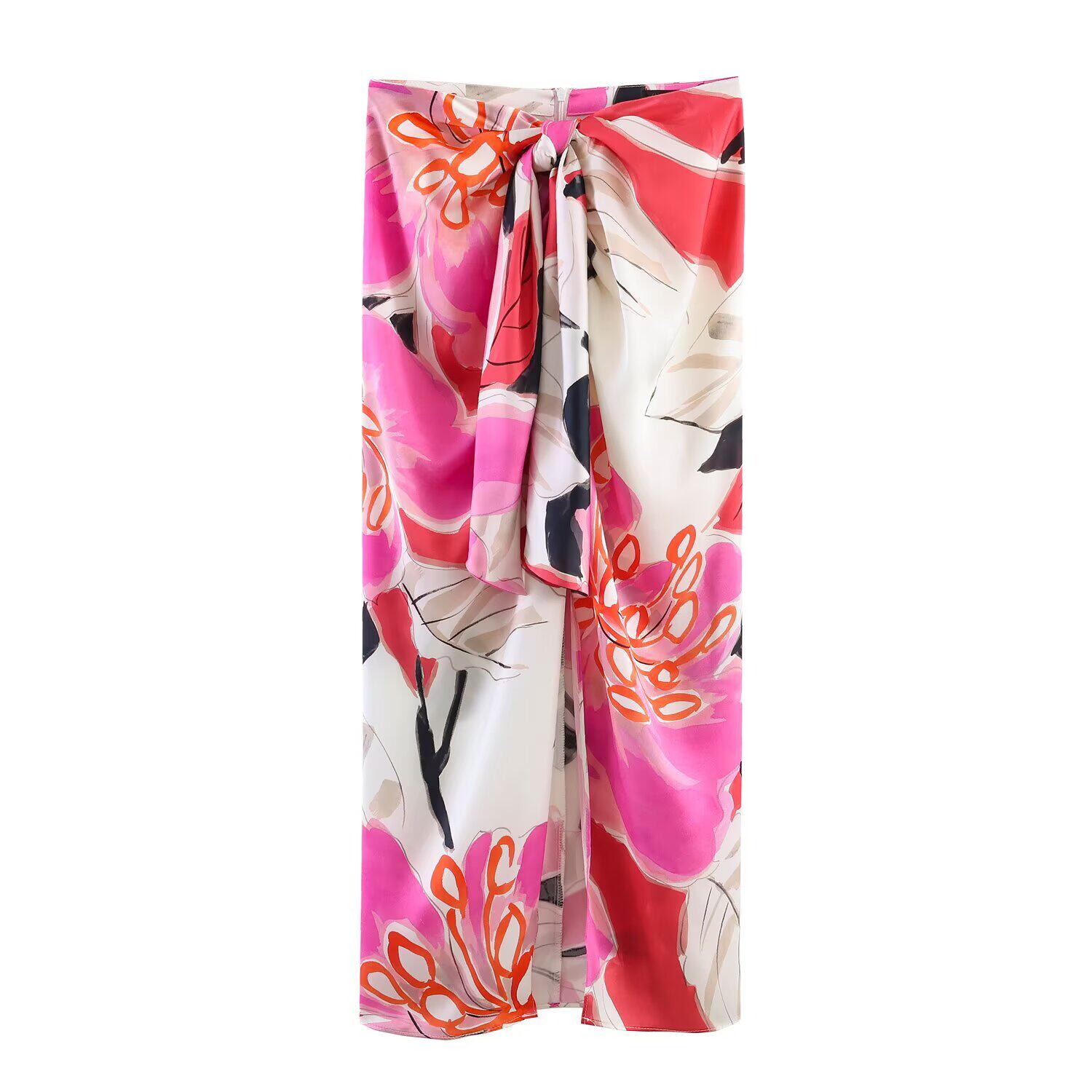 JNLEAOG Summer New Women's Sil - Midi Skirt Floral incelemesi ve fiyatı