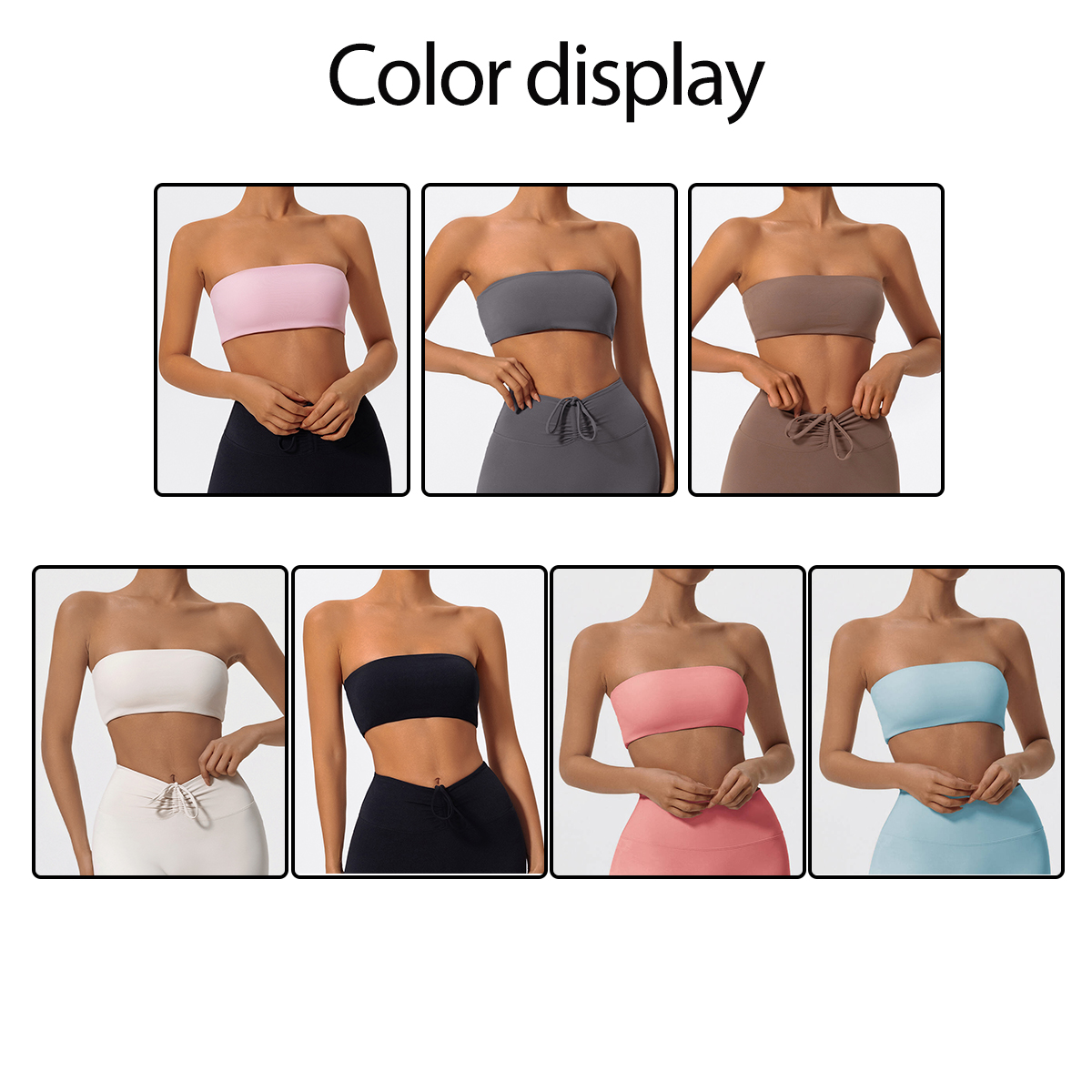 Strapless Sports Bra Gym Crop  - Crop Top Crochet incelemesi ve fiyatı