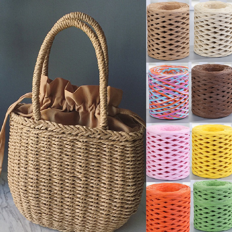 200m Natural Raffia Straw Yarn - Crochet Bag Raffia incelemesi ve fiyatı