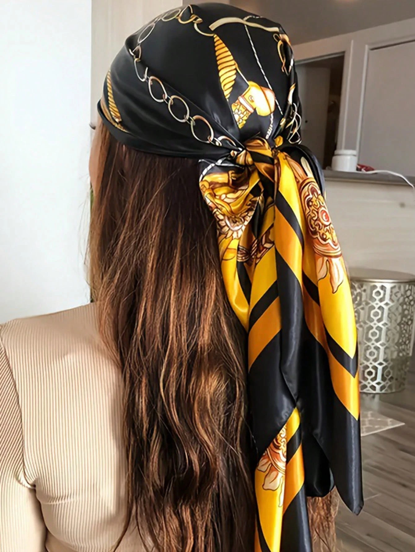 Luxury 90*90CM Vintage Chain P - Headband Summer Knit incelemesi ve fiyatı