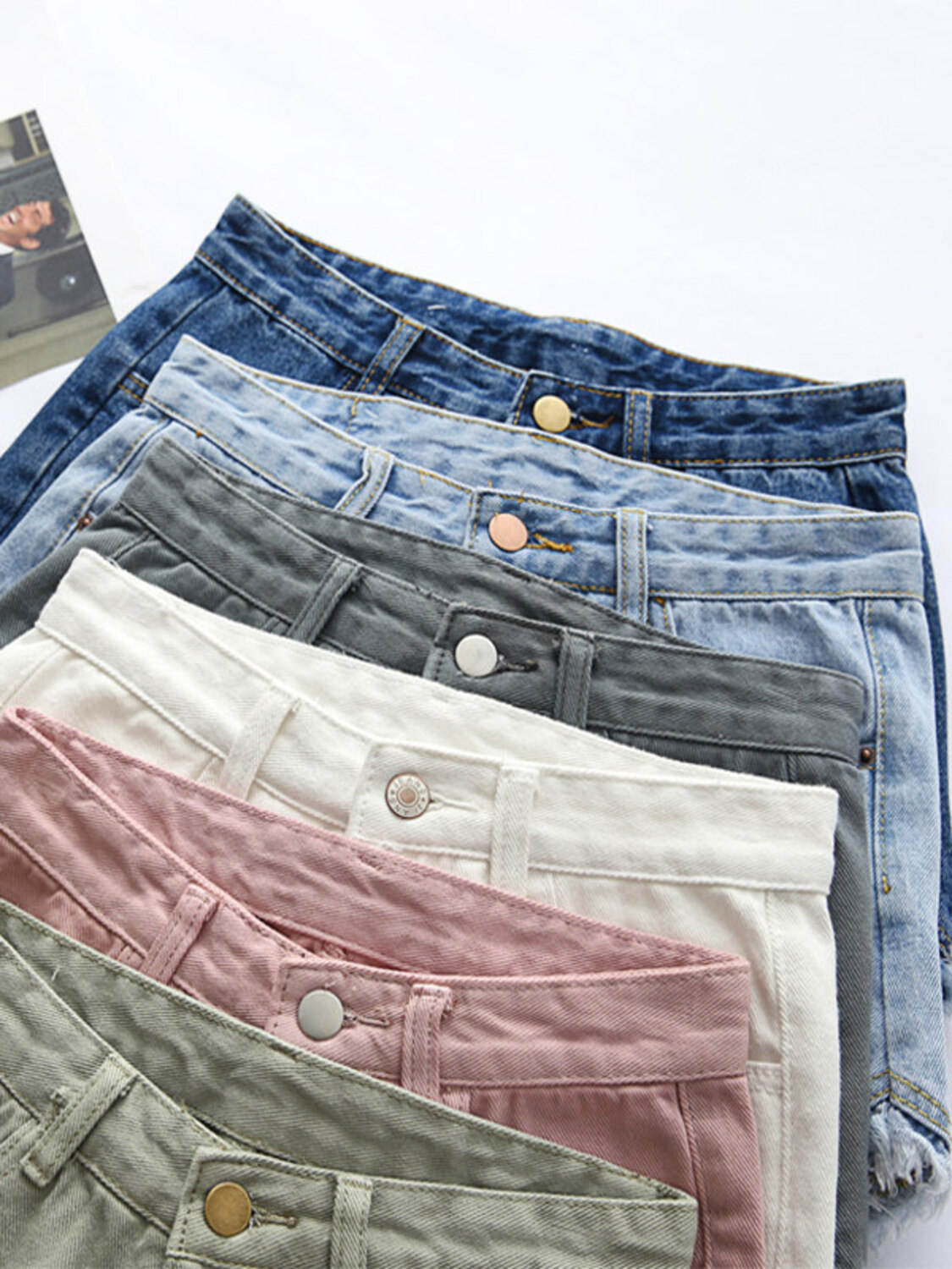 Women's High Waist Denim Short - Shorts Denim Frayed incelemesi ve fiyatı
