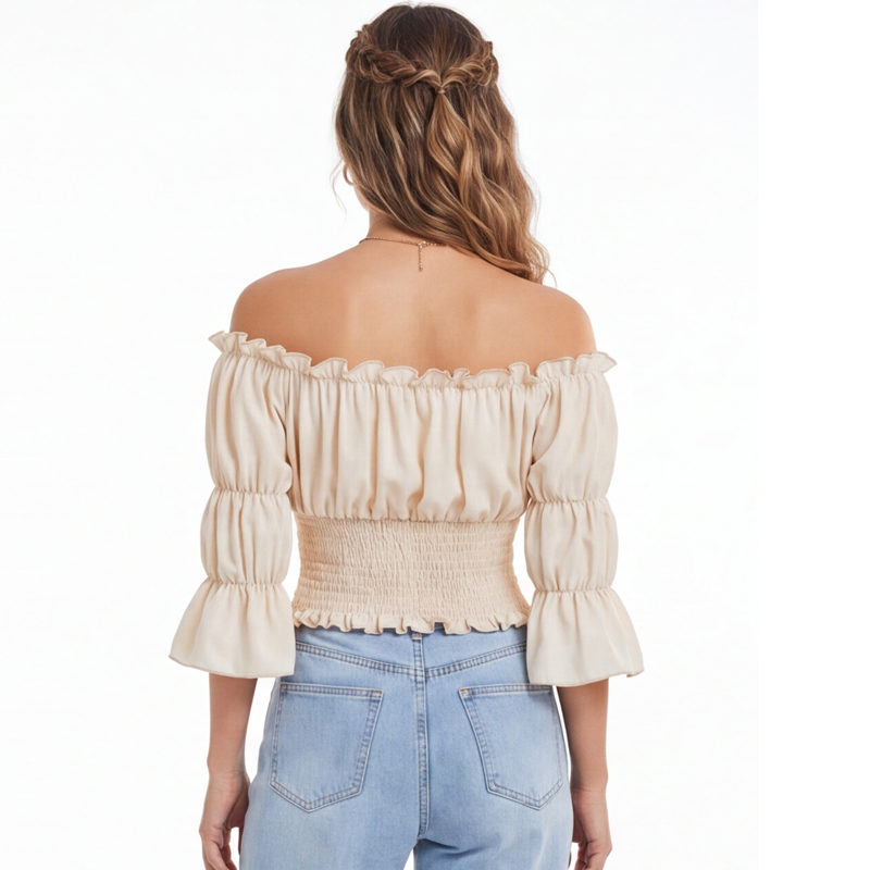 Renaissance Blouse Women Top w - Blouse Off Shoulder incelemesi ve fiyatı