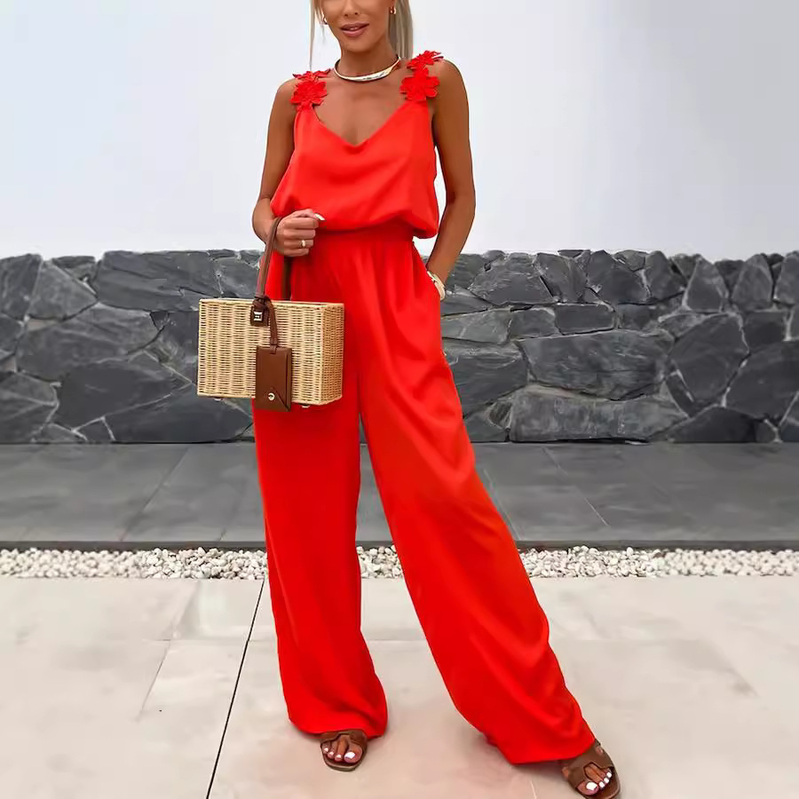 Casual Jumpsuit Strappy Sleeve - Jumpsuit Linen Relaxed incelemesi ve fiyatı