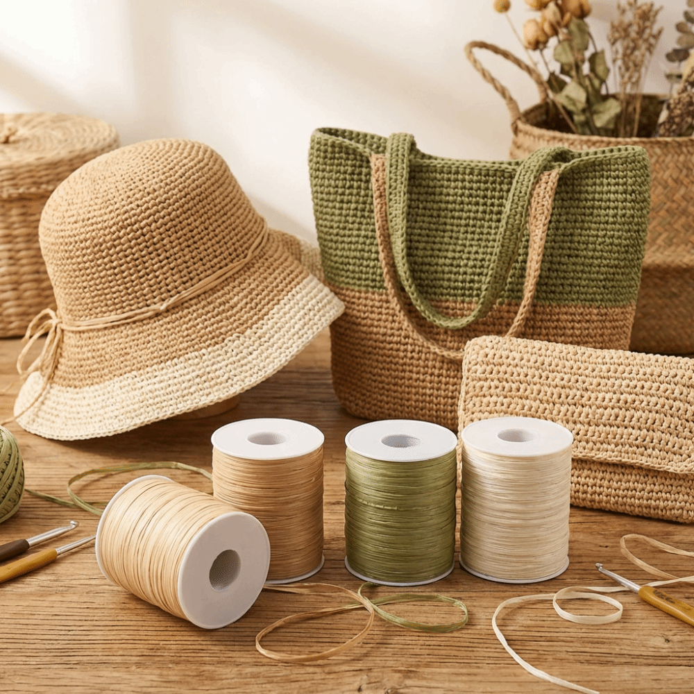 Premium Quality 120M Per Roll  - Crochet Bag Raffia incelemesi ve fiyatı