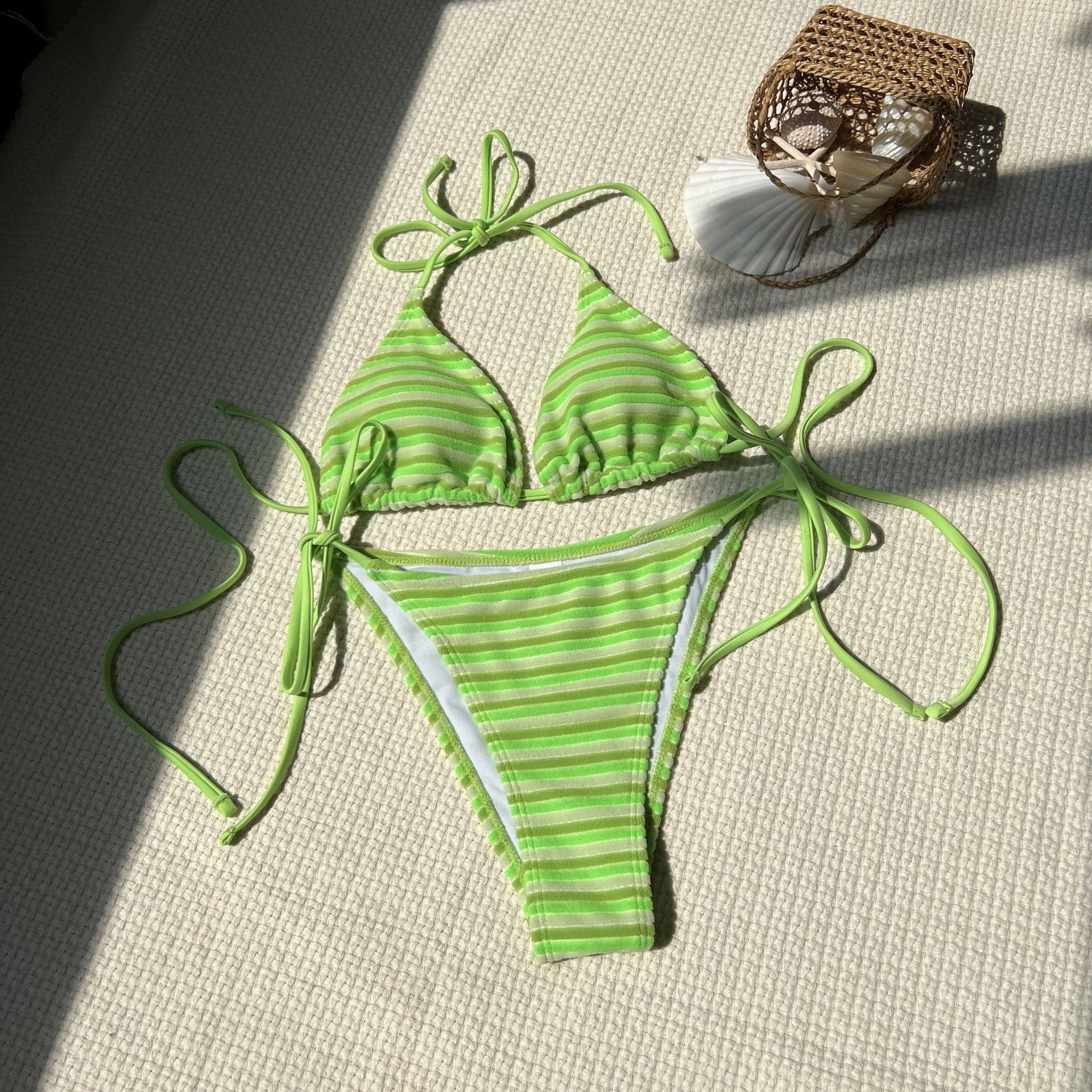 Hot Lingerie Bikini Triangle T - Swimsuit Bikini Ruched incelemesi ve fiyatı