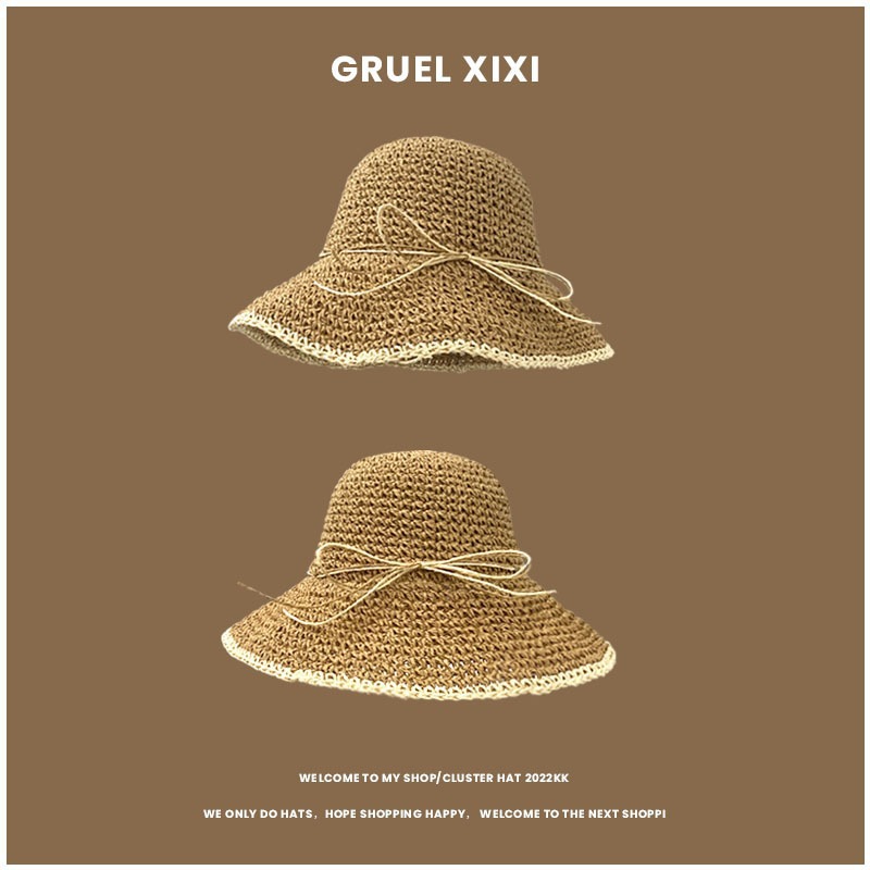 1pc Women's Summer Beach Straw - Hat Floppy Wide incelemesi ve fiyatı