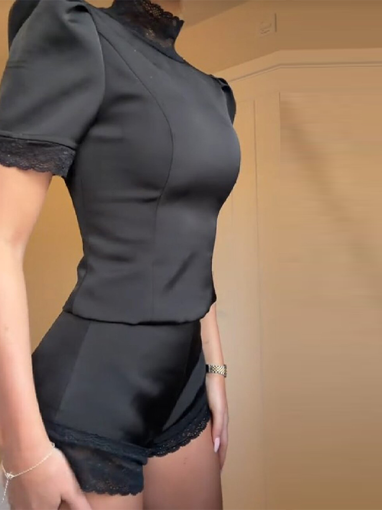 New Satin Lace Edge Top Short  - Blouse Off Shoulder incelemesi ve fiyatı